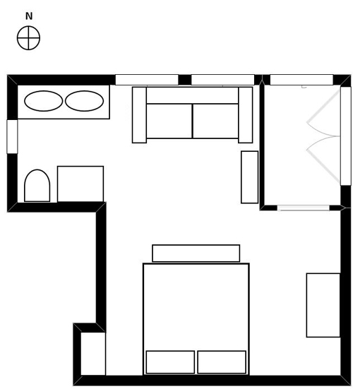 Bambussuite Grundriss